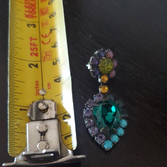 DANNIJO Green and Yellow Statement Earrings - Picture 3 of 3